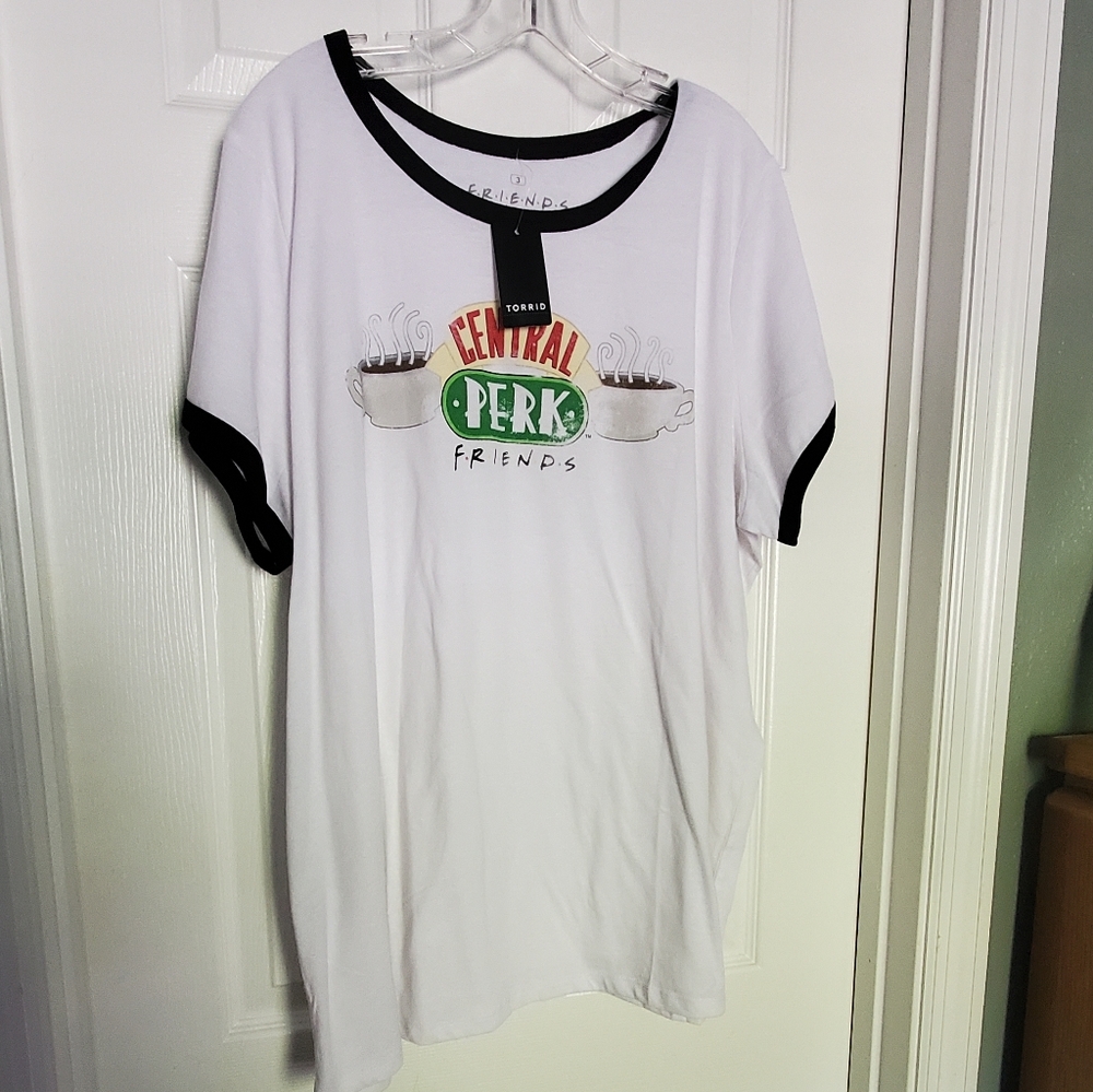 Torrid (3) Friends Ringer Tee - White